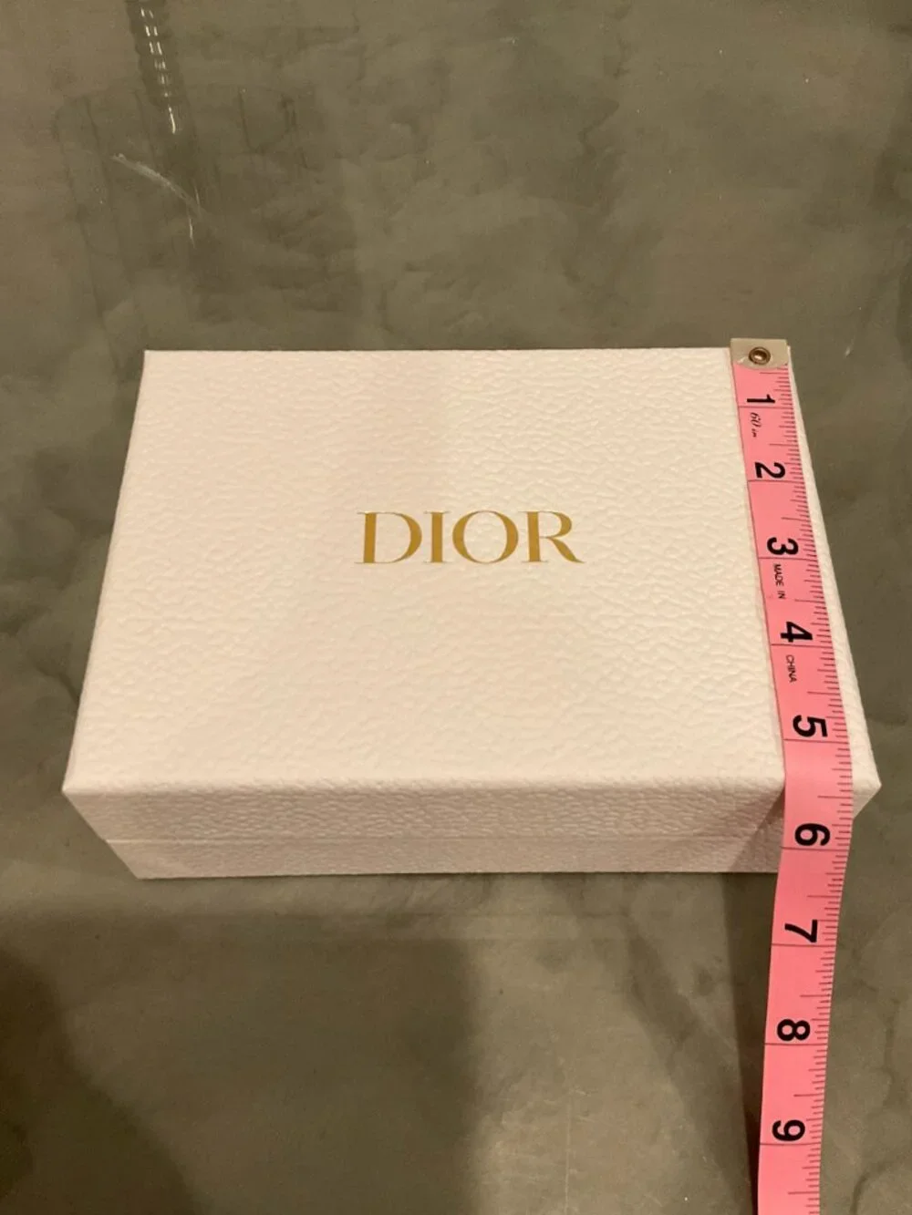 Authentic Dior White Textured Gift Storage Box 7.5